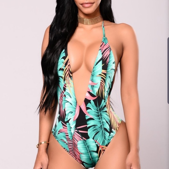 NWT Tropical Fasion Nova One Piece Swimsuit - Picture 6 of 7